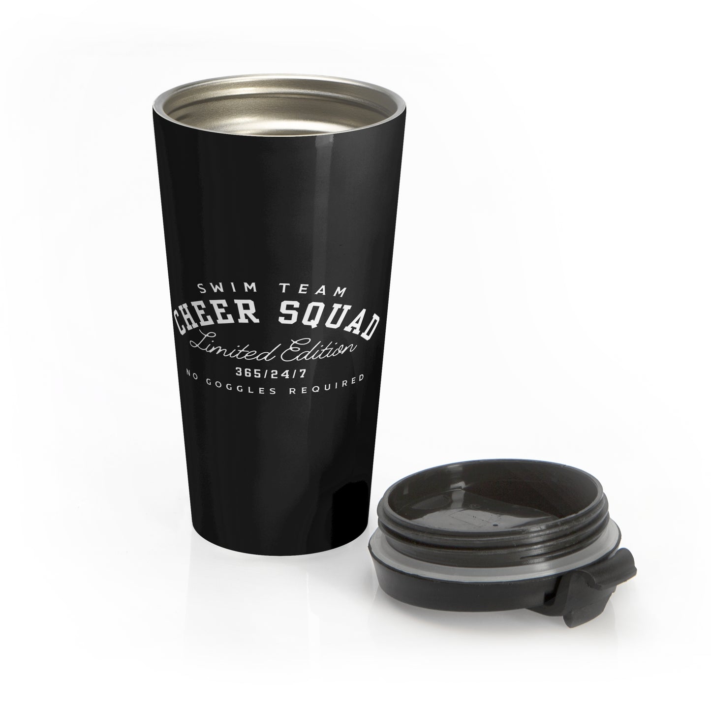 Cheer Squad: Black Stainless Steel Travel Mug