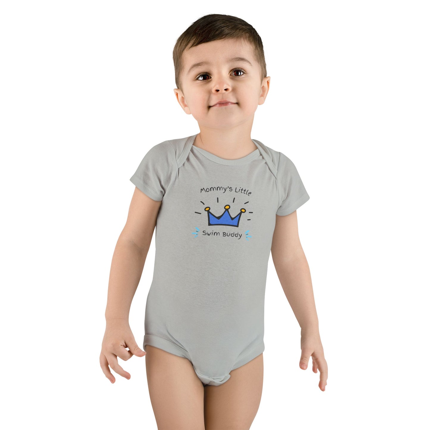 Mommy's Little Swim Buddy (Boy): Baby Short Sleeve Onesie®