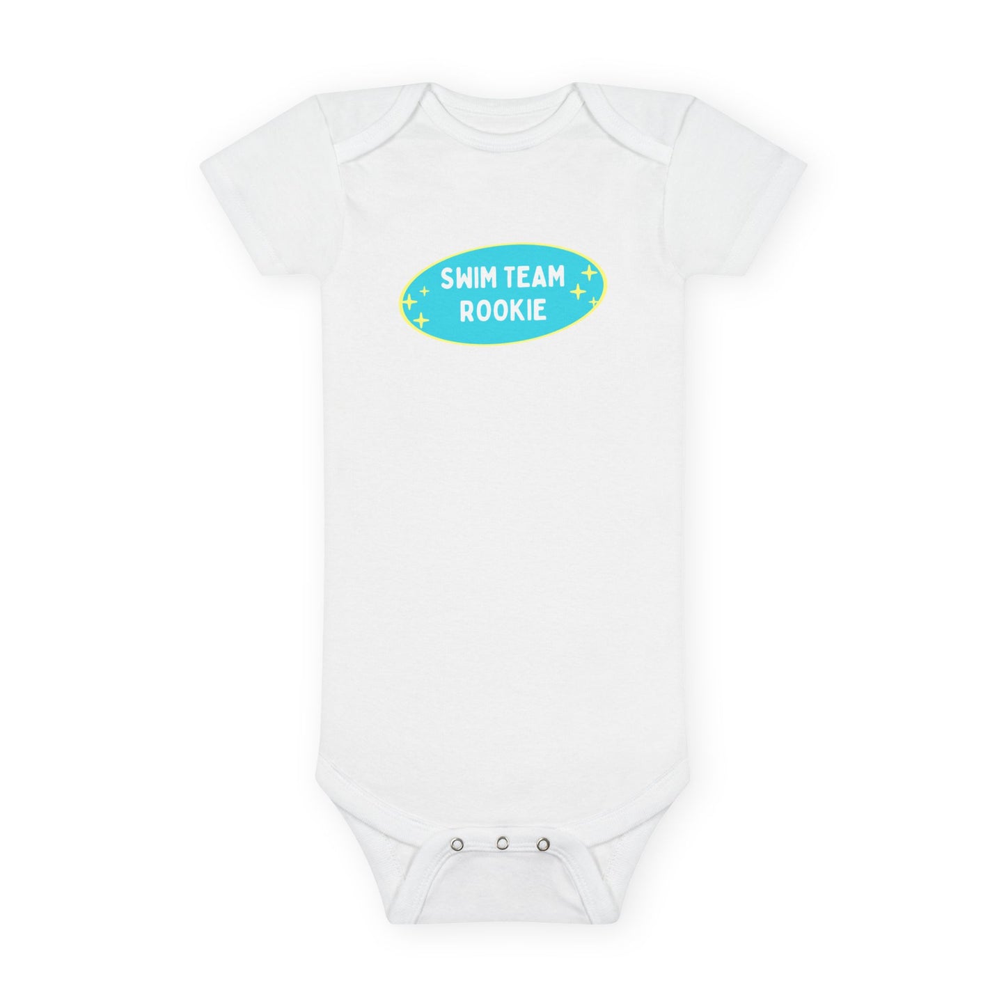 Swim Team Rookie: Baby Short Sleeve Onesie®