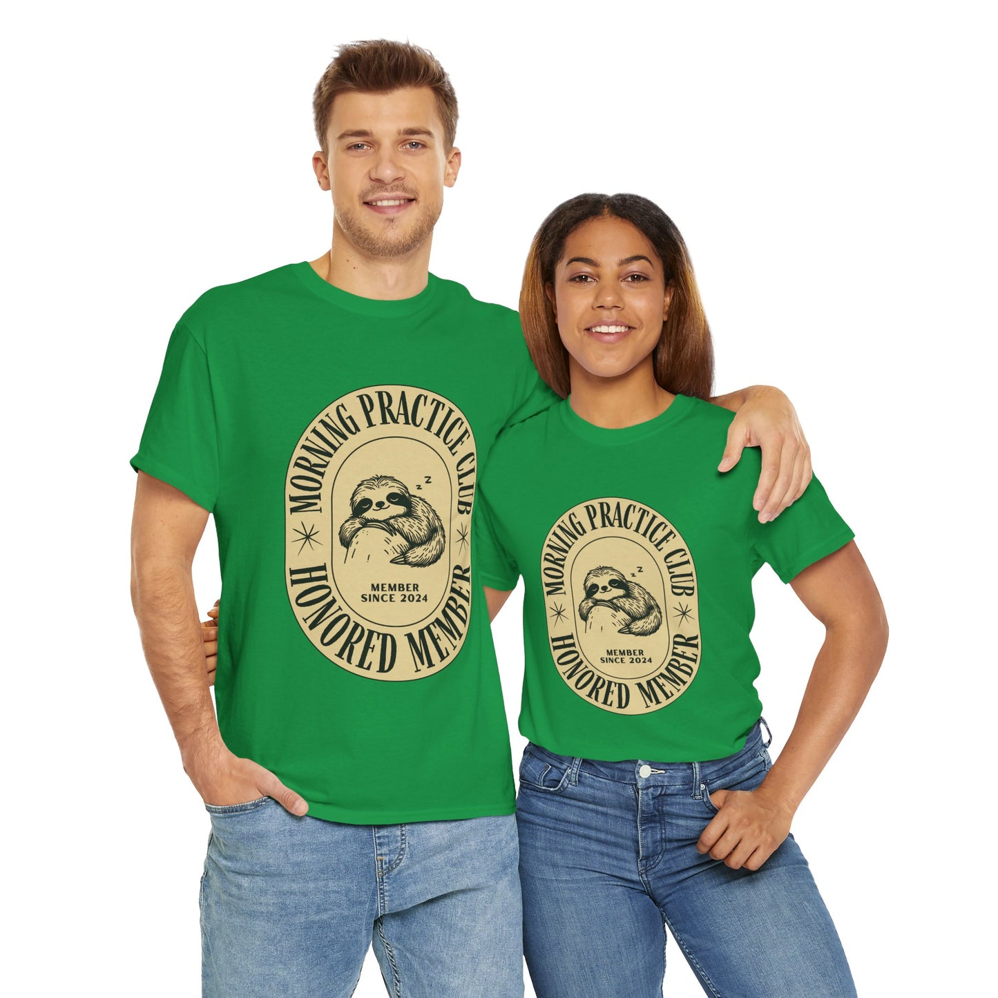 Morning Practice Club Honored Member (Sloth Edition): Cotton Unisex Tee