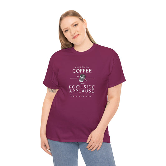 Swim Mom Fueled by Coffee: Cotton Unisex Tee