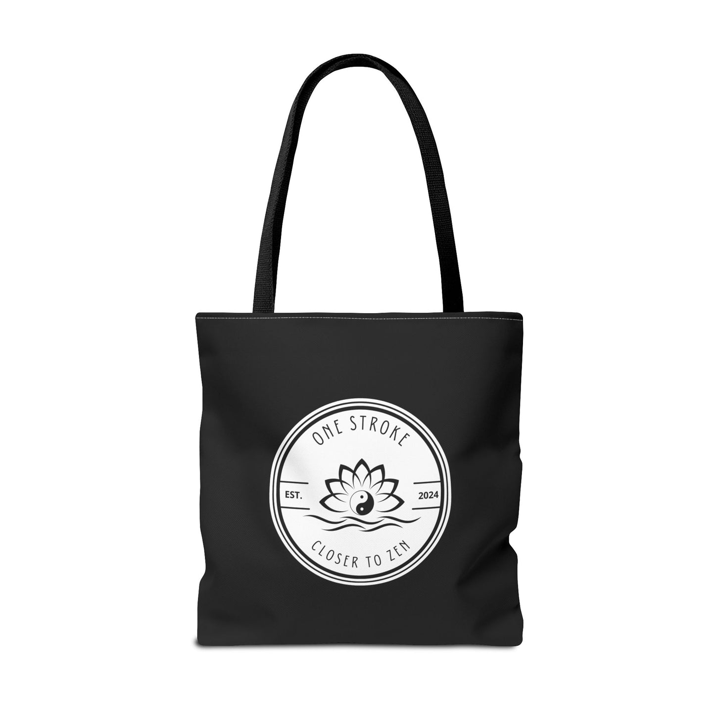 Closer to Zen: Black Tote Bag