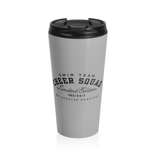 Cheer Squad: White Stainless Steel Travel Mug