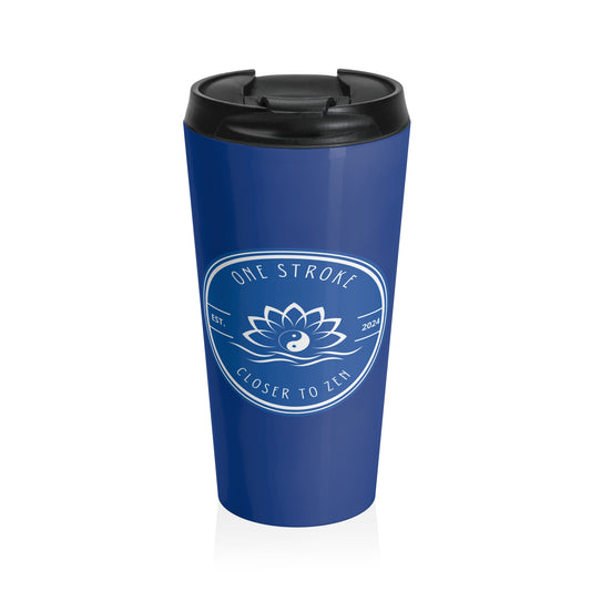 Closer to Zen: Blue Stainless Steel Travel Mug