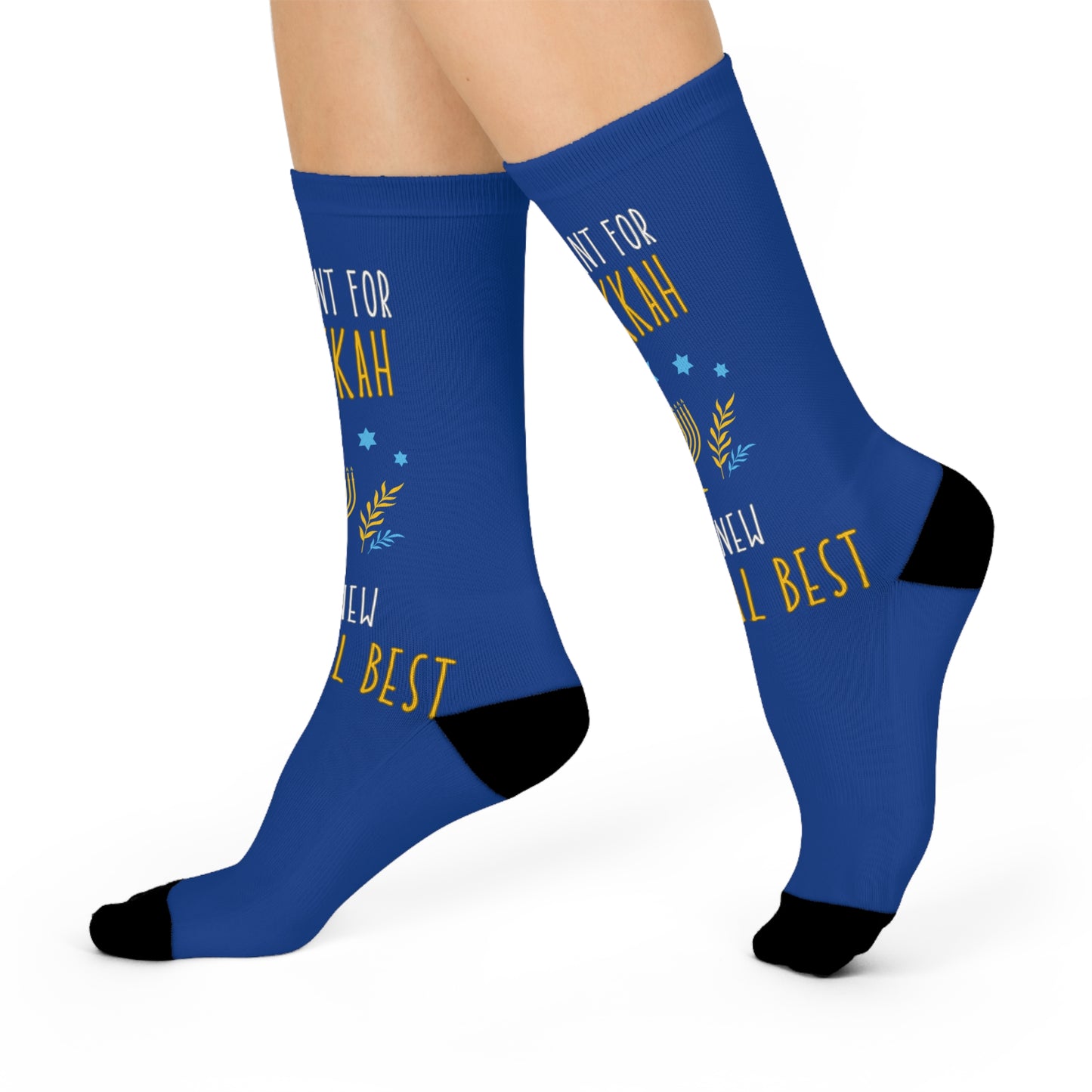 All I Want for Hanukkah is a New Personal Best: Blue Cushioned Crew Socks