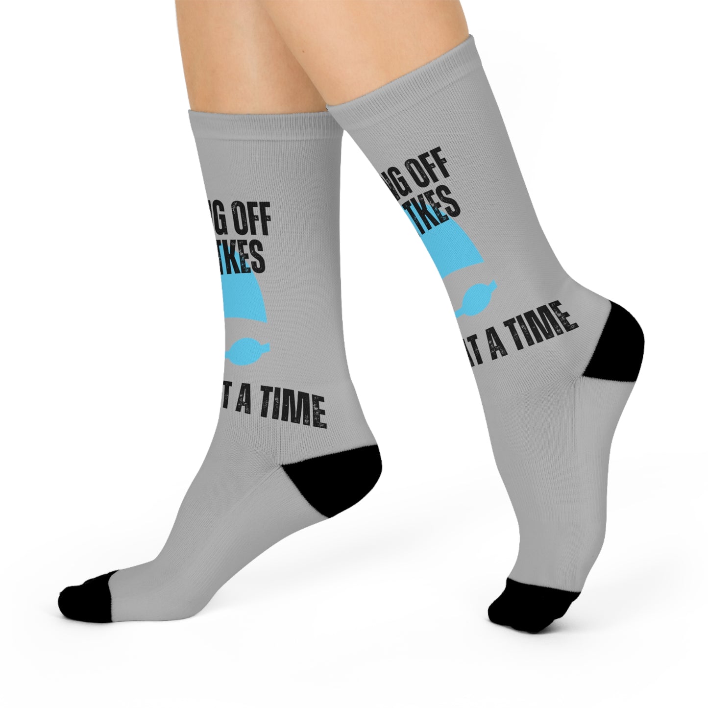 Burning Off the Latkes One Lap at a Time: Gray Cushioned Crew Socks