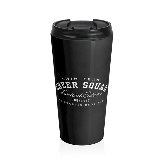 Cheer Squad: Black Stainless Steel Travel Mug