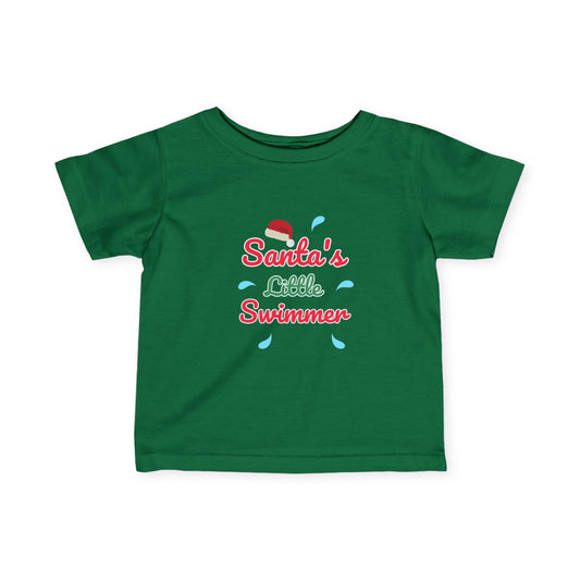 Santa's Little Swimmer: Infant/Toddler Fine Jersey Tee