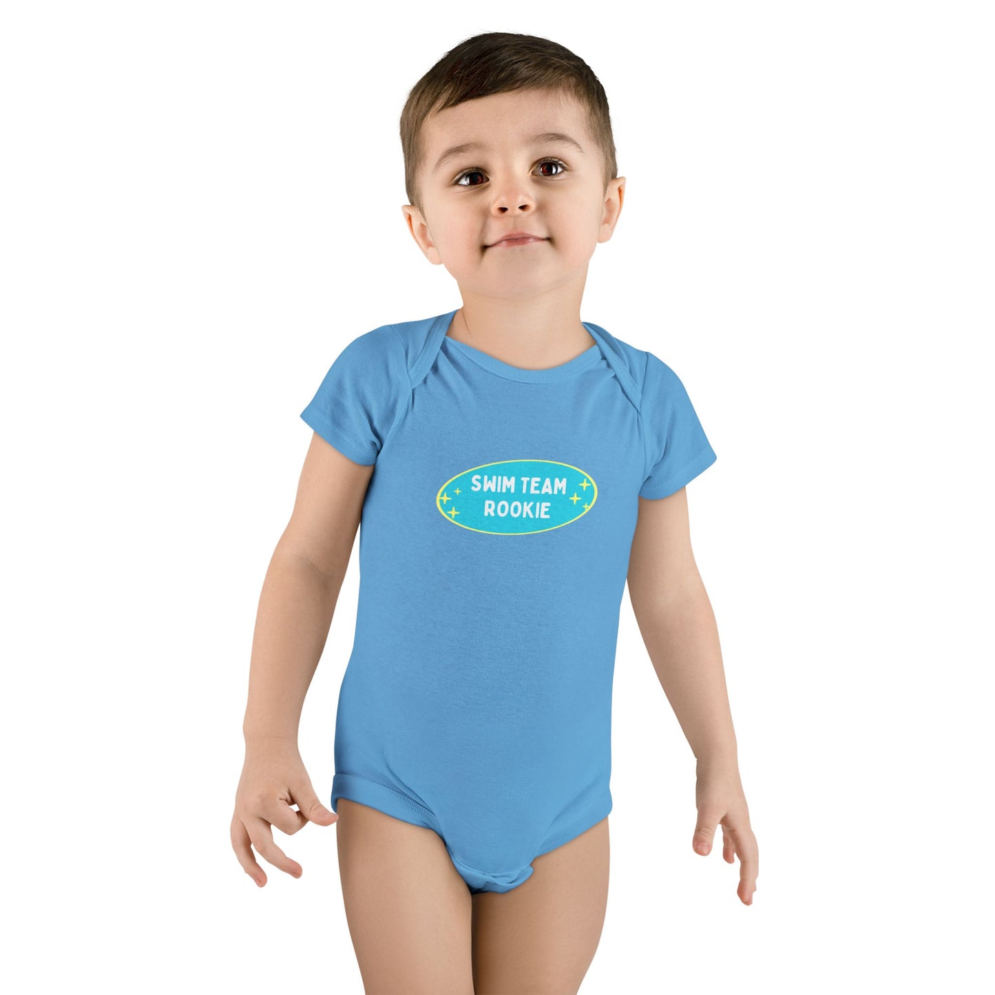 Swim Team Rookie: Baby Short Sleeve Onesie®