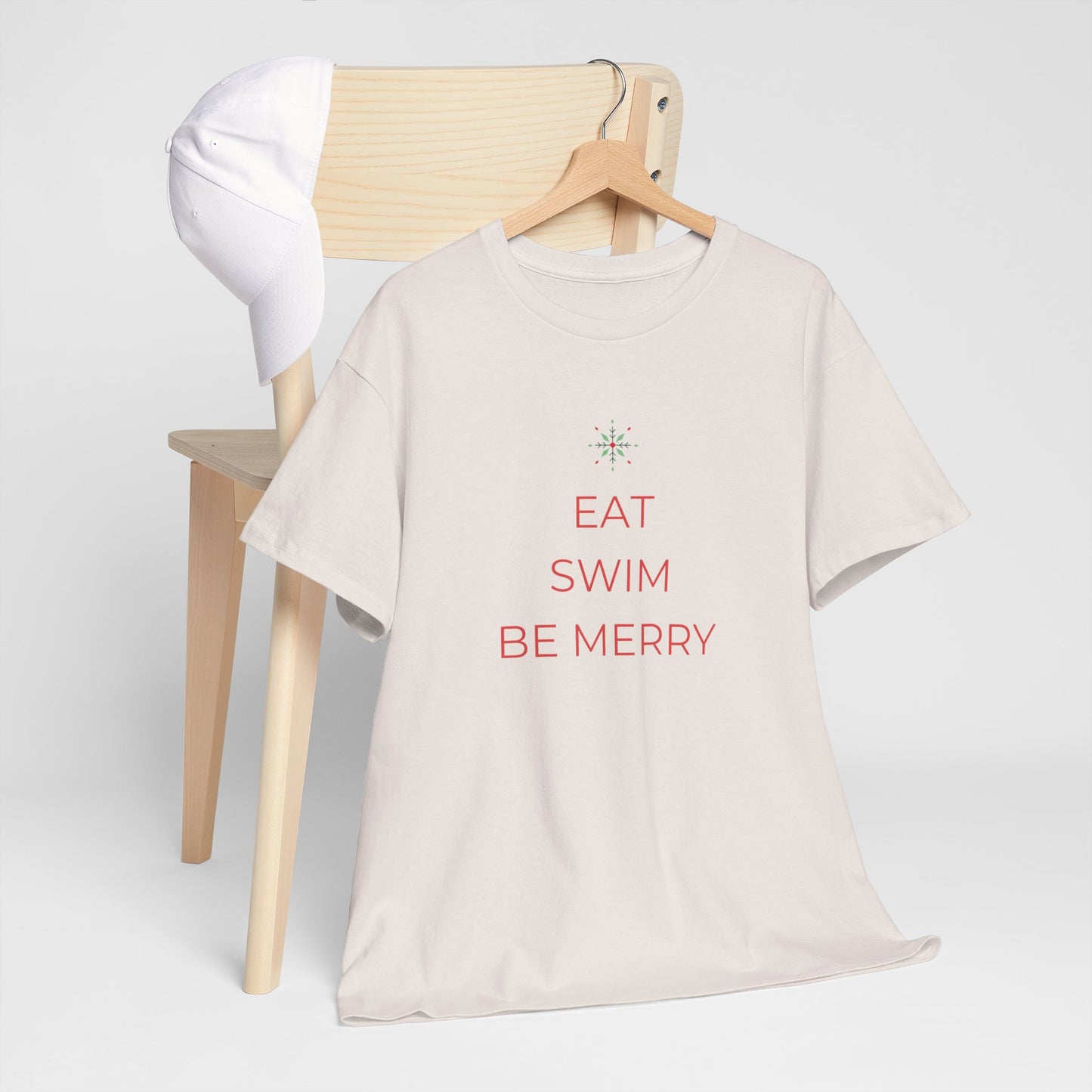 Eat Swim Be Merry: Cotton Unisex Tee